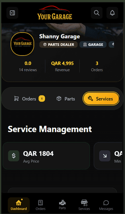 Your Garage Partners Mobile App